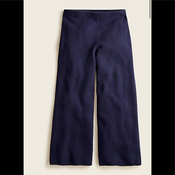 Nwt J Crew Navy Wide Leg Sweater Knit 